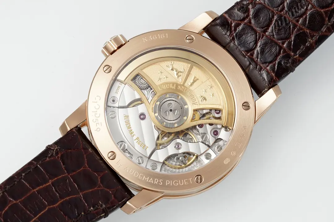 watch Audemars Piguet CODE 11.59 Blue Dial Three-Hand Automatic Watch   41mm Rose Gold Case with Brown Leather Strap - gallery