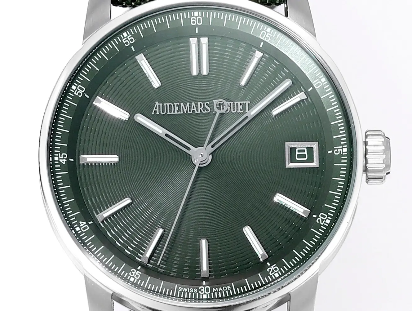 watch Audemars Piguet CODE 11.59 Green Dial Stainless Steel Watch with Fabric Strap - gallery