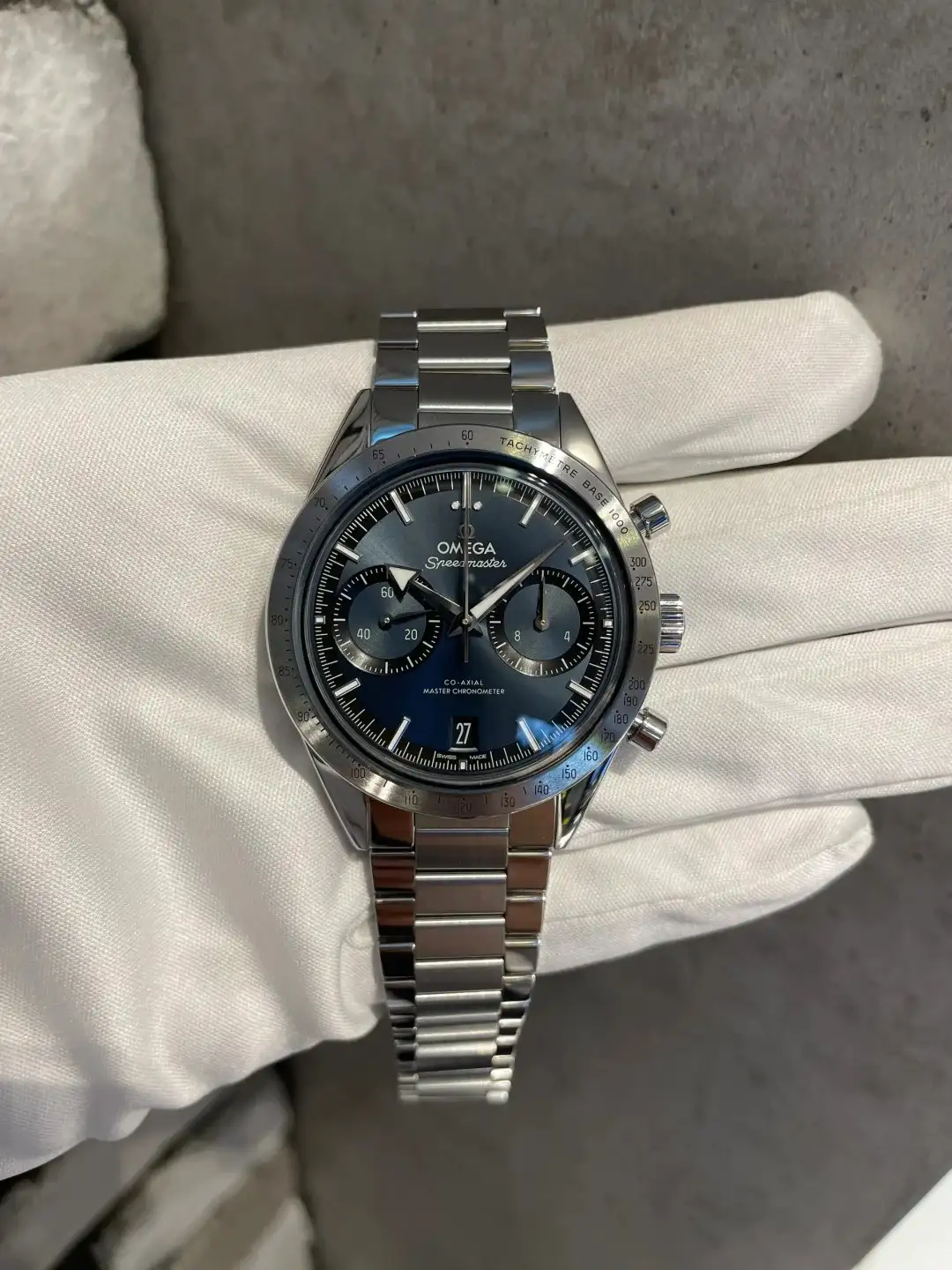 Omega Speedmaster Men Automatic Blue Stainless Steel Watch O33210415103001 - gallery
