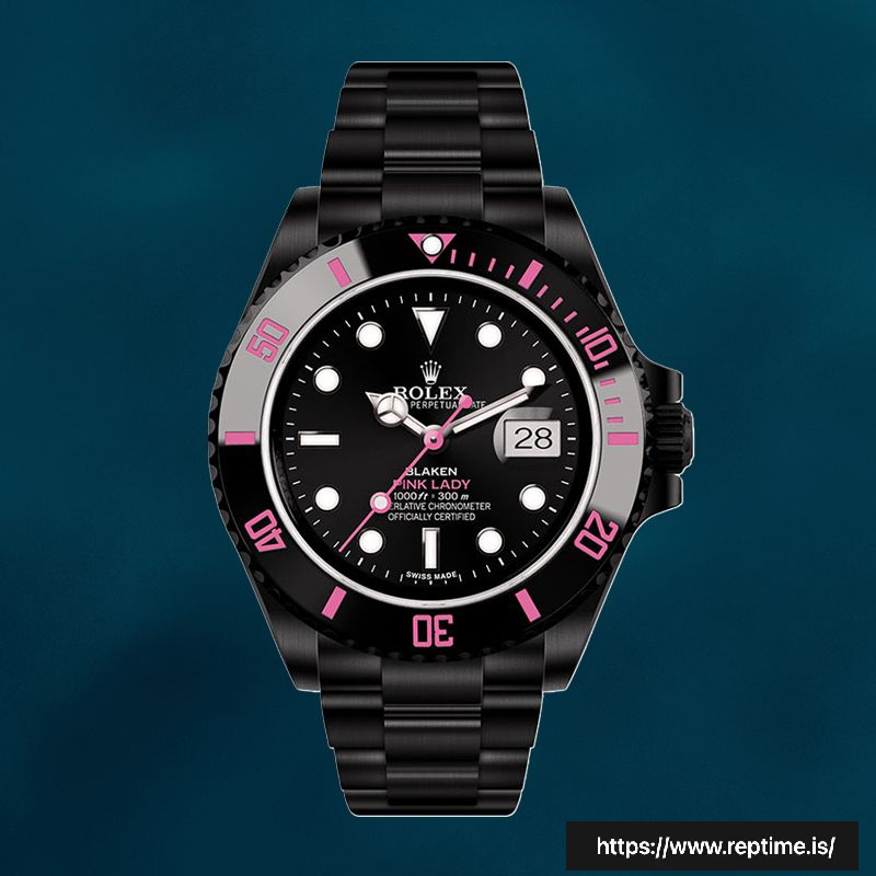 Rolex Submariner 40mm Men’s PINKLADY Black Dial Watch - gallery