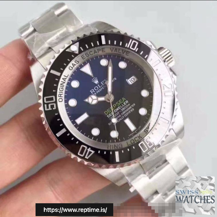ROLEX DEEPSEA BLACK DIAL STAINLESS STEEL 44MM SWISS REPLICA 116660.4 - gallery