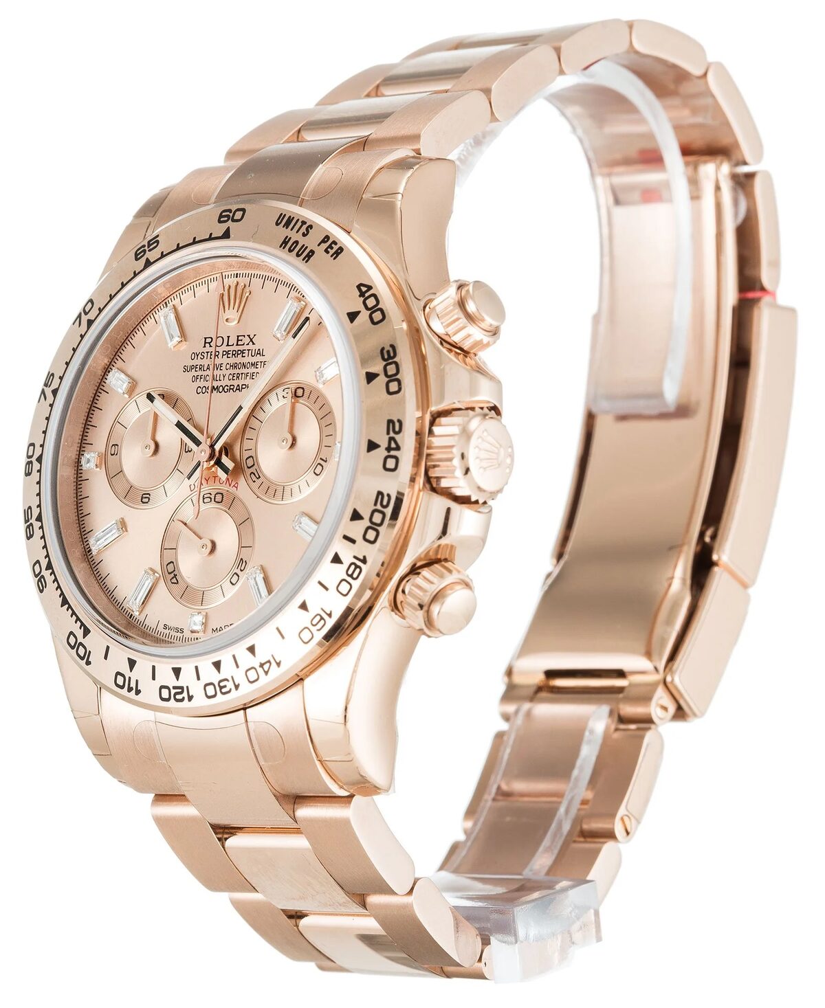 Rolex Daytona 40mm Rose Diamond Baguette Dial 116505 - gallery
