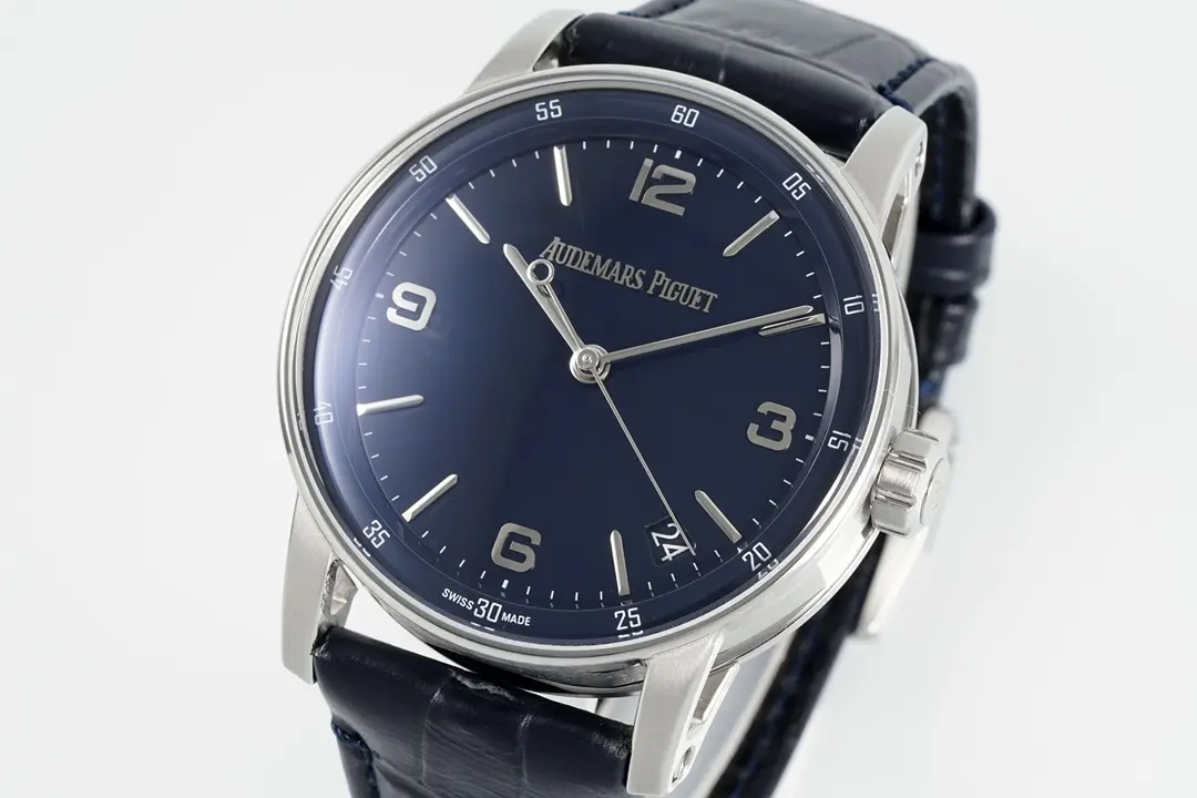 watch Audemars Piguet CODE 11.59 Blue Dial Three-Hand Automatic Watch with Leather Strap - gallery