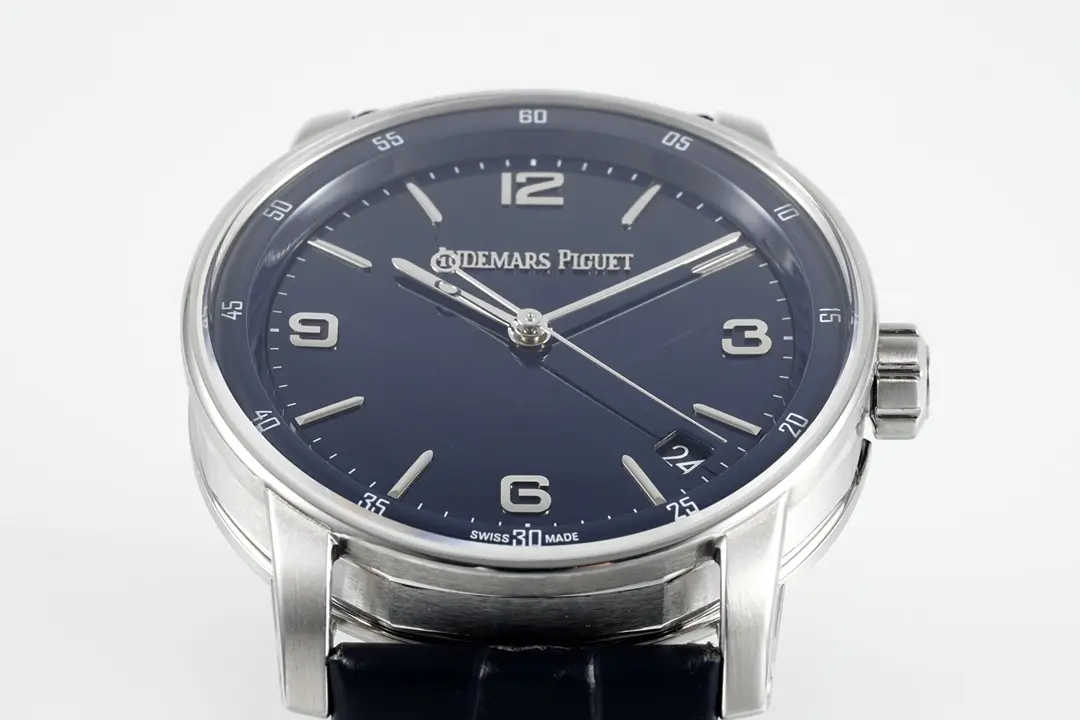 watch Audemars Piguet CODE 11.59 Blue Dial Three-Hand Automatic Watch with Leather Strap - gallery