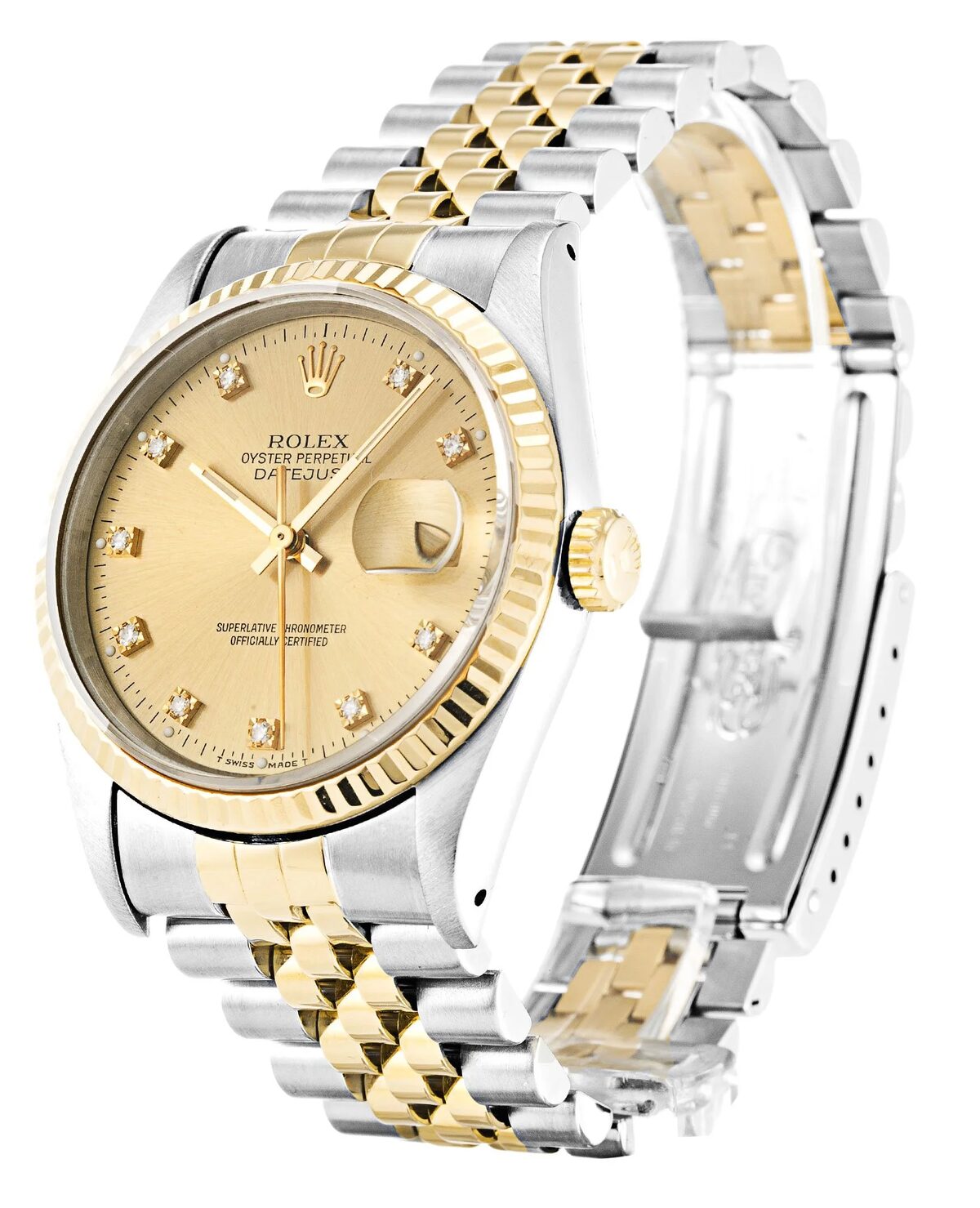 Rolex Datejust 36mm Champagne Diamonds Dial 16233 - gallery