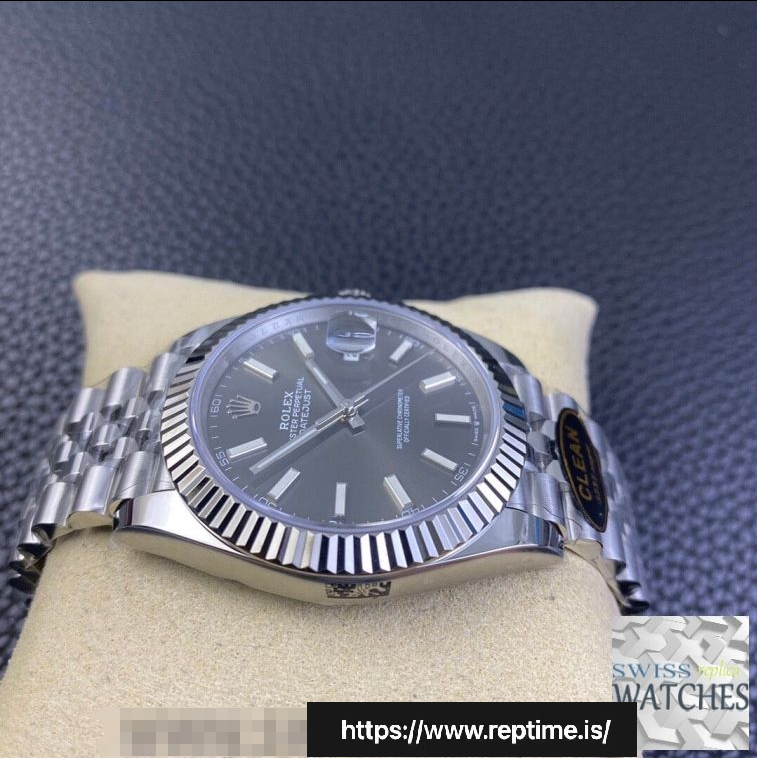 ROLEX DATEJUST GRAY DIAL STAINLESS STEEL 41MM SWISS REPLICA m126334.0024 - gallery