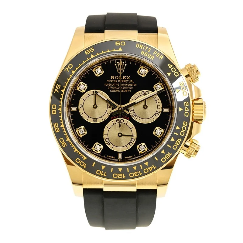 Superclone Rolex Daytona 40 mm Black Dial Yellow Gold 126518LN - gallery
