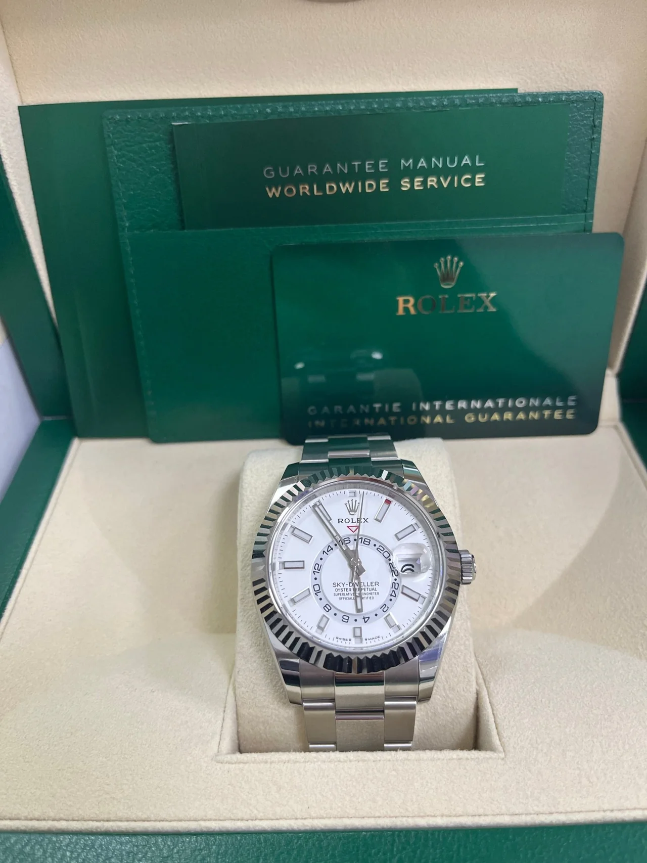 Superclone Rolex Sky-Dweller 42 mm Intense white Dial 336934 - gallery